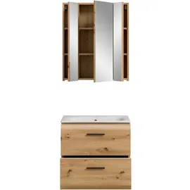 Möbel Boss Badkombination Ice 3-tlg. 185 x 60 x 46 cm Artisan Oak