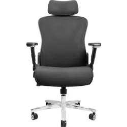 CLOUVOU PowerSeat, ergonomischer Bürostuhl, thermoregulative Materialien, 5D-Armlehnen, 3D-Kopfstütze, PhantomWheels