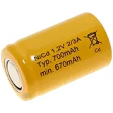 Mexcel D-2/3A700 Spezial-Akku 2/3A Flat-Top NiCd 1.2V 700 mAh