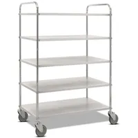 Kongamek Regalwagen, komplett verzinkt, offen, 5 Etagen à 900 x 540 mm