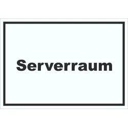 Serverraum Schild mit Text Computer IT PC waagerecht A1 (594x841mm)