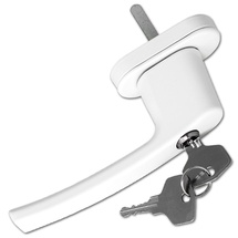 Tectake tectake® Fenstergriffe, zu und gekippt abschließbar, für 7 mm Vierkantrahmen, inklusive 2 Schlüssel pro Griff