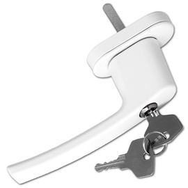 Tectake tectake® Fenstergriffe, zu und gekippt abschließbar, für 7 mm Vierkantrahmen, inklusive 2 Schlüssel pro Griff