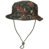 MFH - Max Fuchs Brit. Buschhut m. Kinnband flecktarn, Größe M/57-58