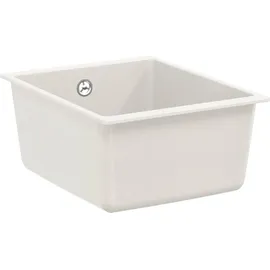 vidaXL Waschbecken rechts Einbauart Quarz Weiß 370 x 460 mm