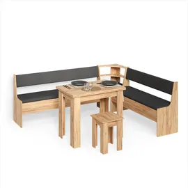 livinity® Eckbankgruppe, Tiberio Goldkraft Eiche 210 x 180 cm mit Tisch