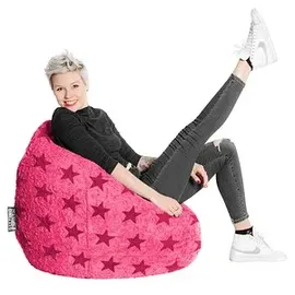 Sitting Point BeanBag Fluffy 70 x 90 cm pink
