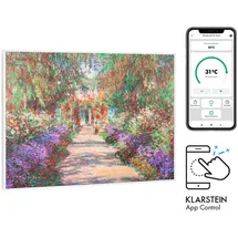Klarstein Infrarotheizung mit Thermostat, 500W Elektroheizung, Smart Home Bild-Infrarotheizung zur Wandmontage, IR mit IoT/WiFi App-Control, Feucht... - Bunt