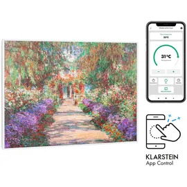 Klarstein Infrarotheizung mit Thermostat, 500W Elektroheizung, Smart Home Bild-Infrarotheizung zur Wandmontage, IR mit IoT/WiFi App-Control, Feucht... - Bunt