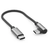 deleyCON USB-C 0,15 m Gewinkelt Schwarz