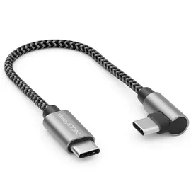 deleyCON USB-C 0,15 m Gewinkelt Schwarz