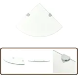 Vidaxl - Eckablage mit Verchromten Halterungen Glas Transparent 35x35 cm - Wandregal - Eckregal - Glasregal - Regal Transparent - Wohnwandregal