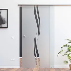 Amod Schiebetür rechts 77,5 x 205 cm silberfarben