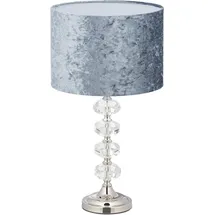 Relaxdays Tischlampe Kristallleuchte Grau
