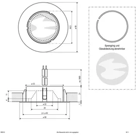 EVN Möbeleinbauleuchte 1er rund Edelstahl-Optik