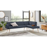 exxpo - sofa fashion Lungo 158 x 84 x 239 cm Veloursstoff langer Schenkel links anthrazit