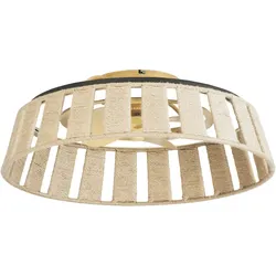 FORLIGHT Mim - Deckenventilator mit blattloser LED-Lampe mit geflochtenem Seil-Lampenschirm, 6-stufig dimmbares Licht