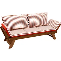 DEGAMO Tirol Liegesofa eukalyptus geölt/rot