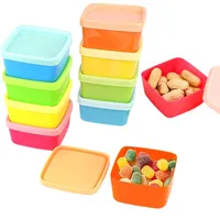 CPYJW 10 Stück Kleine Dosen Mit Deckel Plastik, Frischhaltedosen Klein, Gefrierdosen Klein Box, Kunststoff Vorratsdosen für Soßen, Dips Und Gewürze