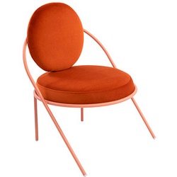 meet powered by PAPERFLOW Sessel SATURNE rost rosa Stoff