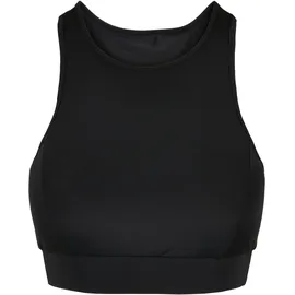 URBAN CLASSICS Ladies High Neck Tech Bra", - schwarz,