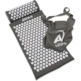 ARIMI® Akupressurmatte mit Kissen und Tasche, nachhaltig, ergonomisch – für Schmerzlinderung, Entspannung und Regeneration, ideal für Rücken und Nacken, Massagematte mit Akupressurkissen
