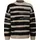 QS Strukturierter Strickpullover in Wolloptik Schwarz/Beige XXL