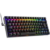 Redragon Mechanische Gaming Tastatur, RGB 75% Mechanische Tastatur mit Hot-Swappable Rote Linear Switches,85 Tasten Programmable QWERTZ Layout Tastaur K629