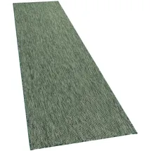 Paco Home Outdoor Teppich, Flachgewebe Einfarbig Modern Wetterfest für Terrasse Küche 80x150 cm, Grün,