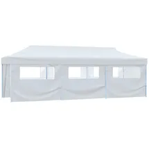vidaXL Pop-Up 3 x 9 m inkl. Seitenteile weiß