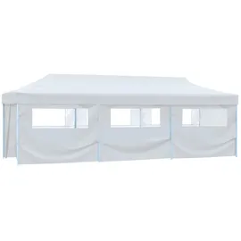vidaXL Pop-Up 3 x 9 m inkl. Seitenteile weiß