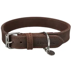 Trixie Rustic Fettleder Halsband dunkelbraun M