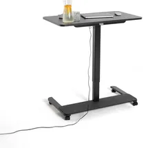 Yaasa höhenverstellbarer Schreibtisch elektrisch schmal, 91x51 cm, Schwarz - Kleiner höhenverstellbarer Stehpult,