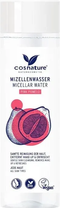 COSNATURE – Mizellenwasser Pink Pomelo 250ml – Sanfte Reinigung & Hydratation – Für Alle Hauttypen – NATRUE, Vegan & FSC Zertifiziert