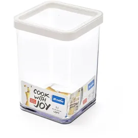Rotho Frischhaltedose quadratisch transparent/weiß 10,0 x 10,0 x 14,2 cm 1 l