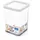 Rotho Frischhaltedose quadratisch transparent/weiß 10,0 x 10,0 x 14,2 cm 1 l