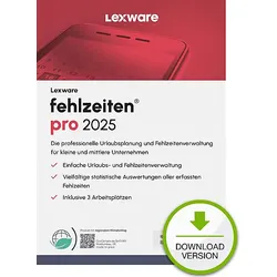 Lexware fehlzeiten pro 2025 1 Jahr - [PC]