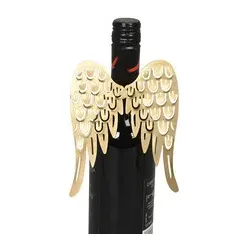 Weihn.Deko Engelsflügel mit Ring gold 650302000226 11x5x14cm Eisen