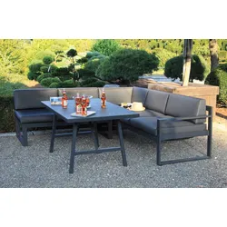 Loungegarnitur Signature aus Metall mit Kissen