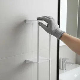 Relaxdays Handtuchleiter Wand Weiß