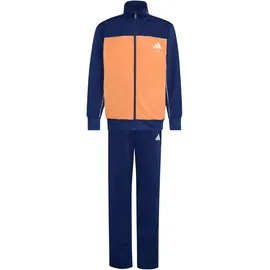 adidas Tricot Colourpop Trainingsanzug Dunkelblau/Dusky Orange/Weiß 164