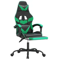 VidaXL Gaming-Stuhl mit Fußstütze Schwarz Grün