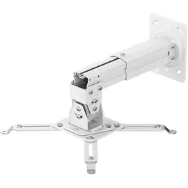 ONKRON Halterung Beamer Decke & Wand bis 10 kg, höhenverstellbar, Weiß K3A