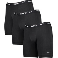 Nike Dri-FIT Essential Cotton Stretch Long Boxer Briefs black S 3er Pack