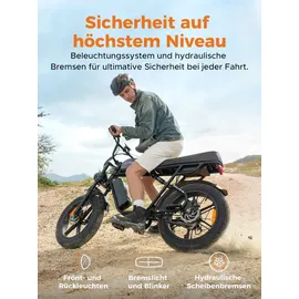 ENGWE E-Bike MTB mit einem Akku/ 2 Akkus, 48V 15.6Ah Akku bis zu 90km/170km, 20 * 4.0 Zoll Fette Reifen, SHIMANO 7 Gang, 250W Motor Max. 25km/h, M1