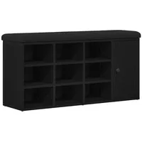 VidaXL Bank mit Stauraum Schwarz Eiche 100x30x48 cm Holzwerkstoff