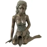 Rottenecker Gartenfigur Bronzefigur "Elonie mit Krug - groß" als Wasserspeier