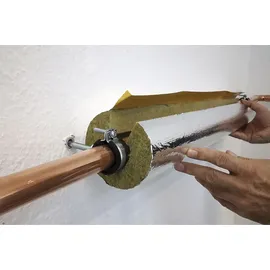 Scorprotect Scorprotect® Rohrisolierung Alu 54 x 40 mm x 1 Meter) Steinwolle alukaschiert 0.040 W/mK