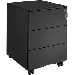 TECTAKE Aktenrollschrank Magna mit 3 abschließbaren Schubladen