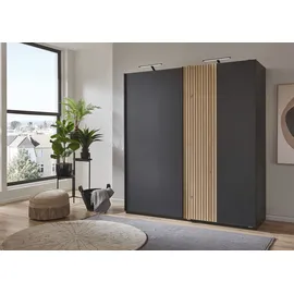 WIMEX Schwebetürenschrank Lüneburg 180 x 198 x 65 cm Schwarz